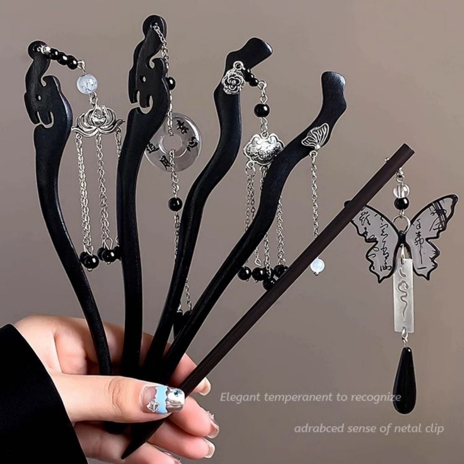 Women Accessories Shop - Licht Luxus Holz Quaste Haarnadel Für
