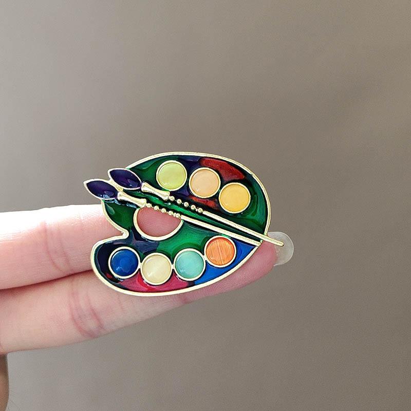 Women Accessories Drawing - Mode Emaille Palette Broschen Für Frauen