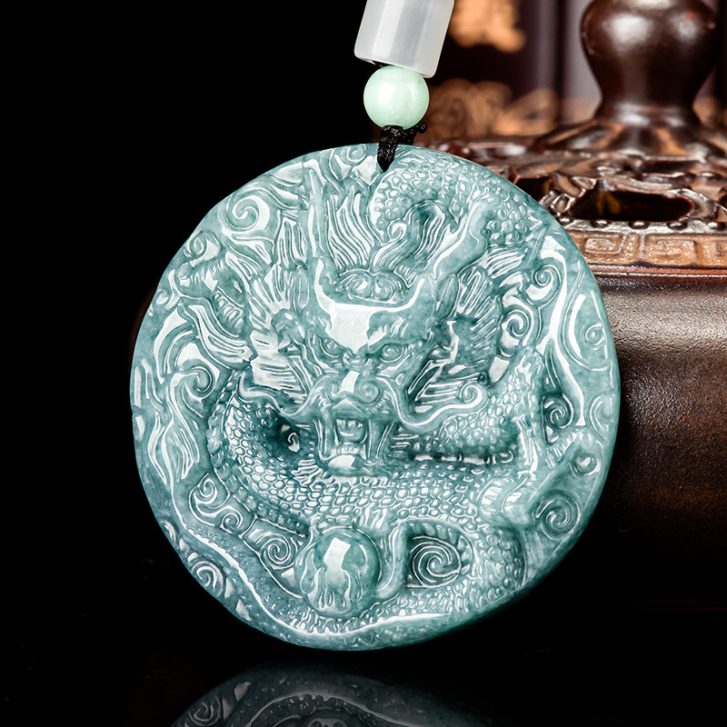 Women'S Vintage Accessories - Burmesische Jadeit-Drachen-Anhänger-Halskette, Geschenke für Frauen, Modeaccessoires,