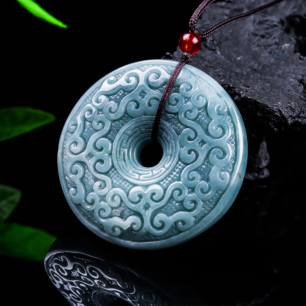 Women'S Vintage Accessories - Natürliche burmesische Jadeit-Blumen-Anhänger-Halskette, Vintage-Designer-Schmuck, luxuriöse Accessoires,
