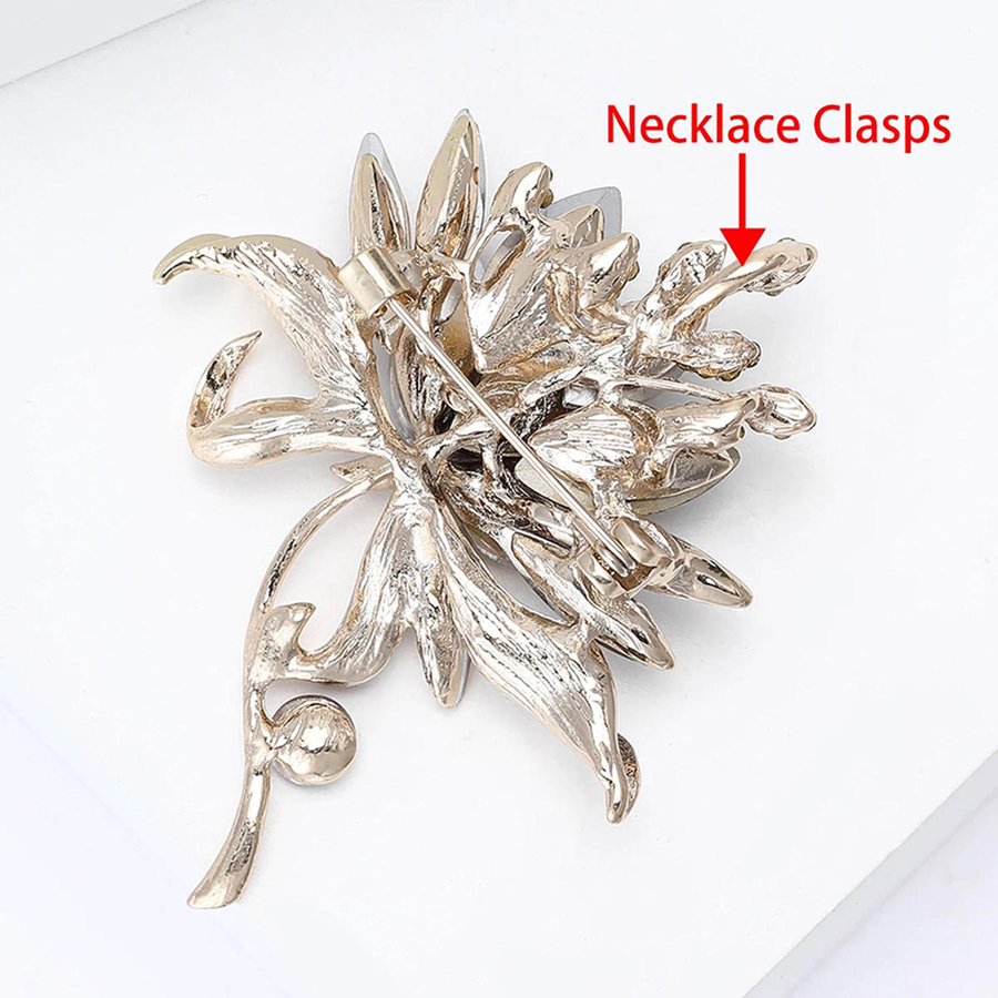 Women Accessories Bouquet - Luxuriöse Kristallglas-Handstrauß-Broschen für Damen, Unisex, Blumennadeln,