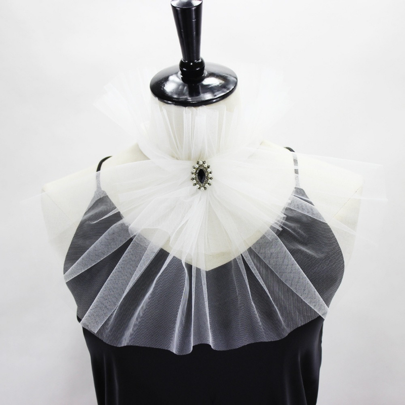 Women'S Vintage Accessories - Vintage-Stil, Stehkragen, Tüll, dekorativer Kragen, Halsdekor