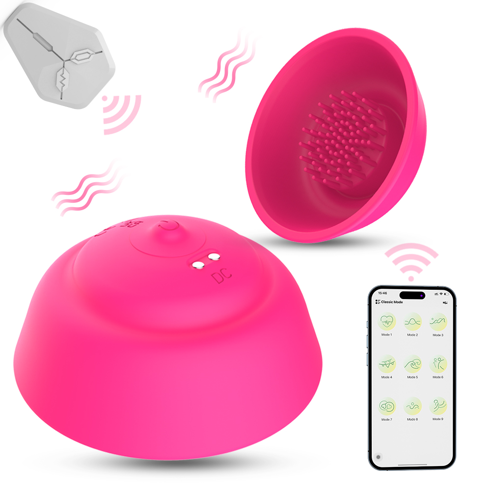 Women Accessories App - Nippelspielzeug-Vibrator für Frauen, APP-Fernbedienung, Nippelklemmen, Saugen