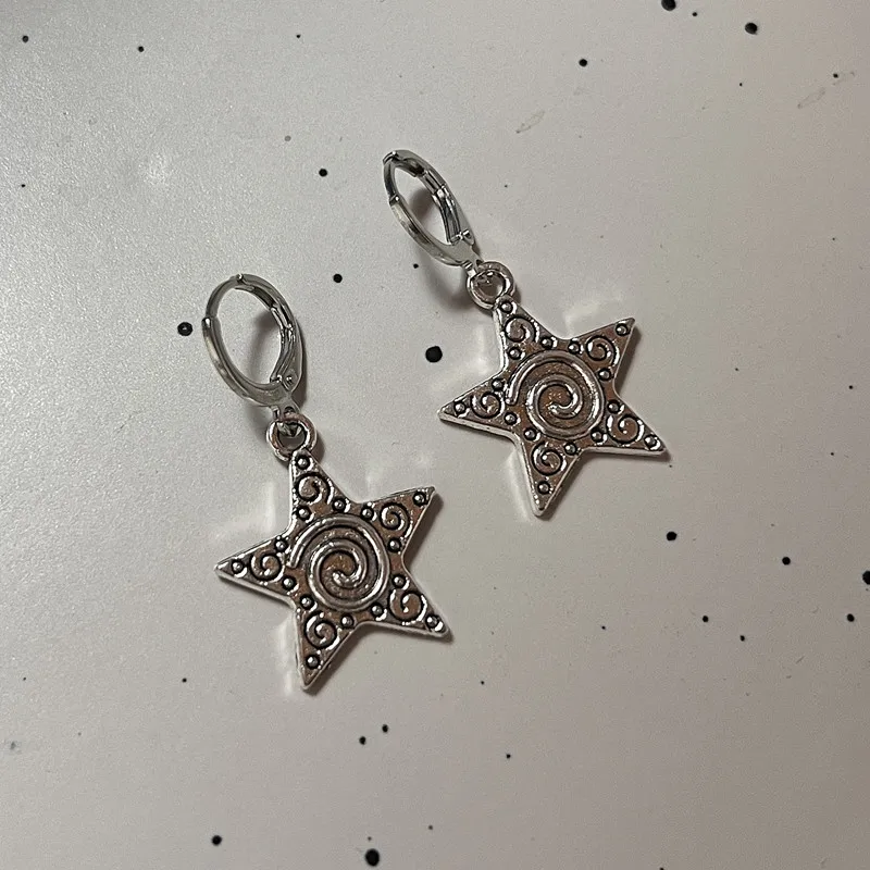 Women'S Emo Accessories - Vintage Goth Silber Farbe Spirale Vortex