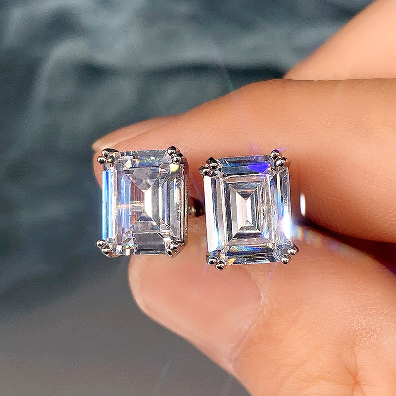 Women'S Accessories Jewelry Sale - Huitan geometrische quadratische Zirkonia Kristall Ohr
