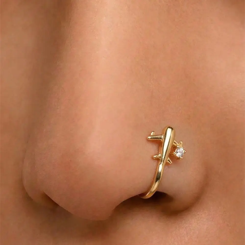 Women'S Accessories Jewelry Sale - 1 Stück Nasenklammer im Flugzeugdesign ohne