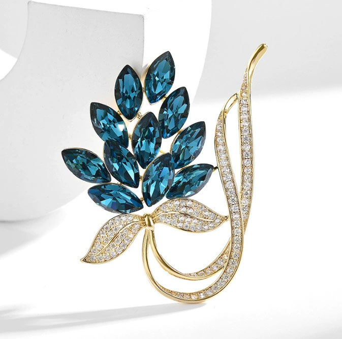 Women Accessories Bouquet - Modische Strass-Blumenbouquet-Broschen für Damen und Herren,