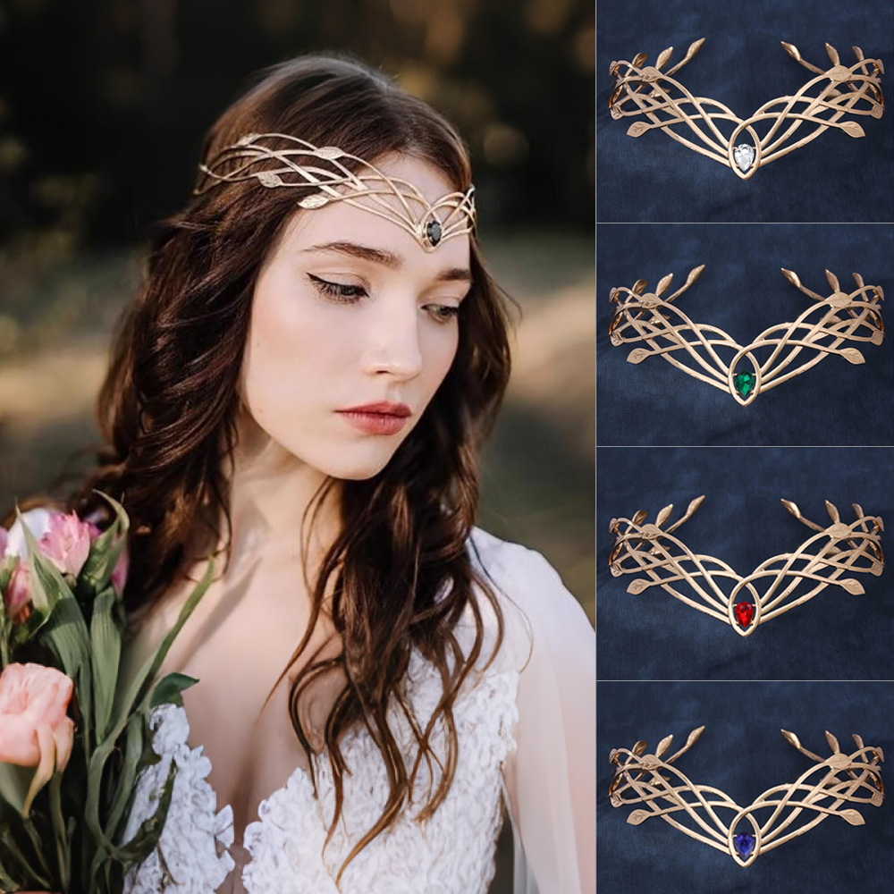 Women Knight Accessories - Luxus Tiaras Stirnbänder für Frauen Blatt