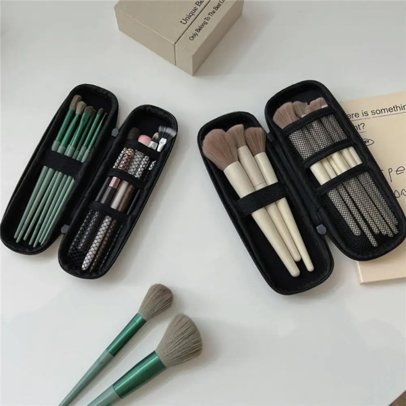 Women Accessories Pouch - 1pc Schwarz Kosmetik Tasche Wasserdichte Doppel-reißverschluss