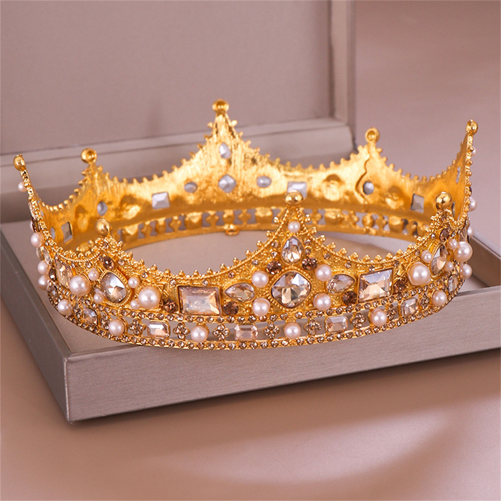 Women'S Hair Accessories Wedding - Legierung Krone Tiara Retro Braut Strass