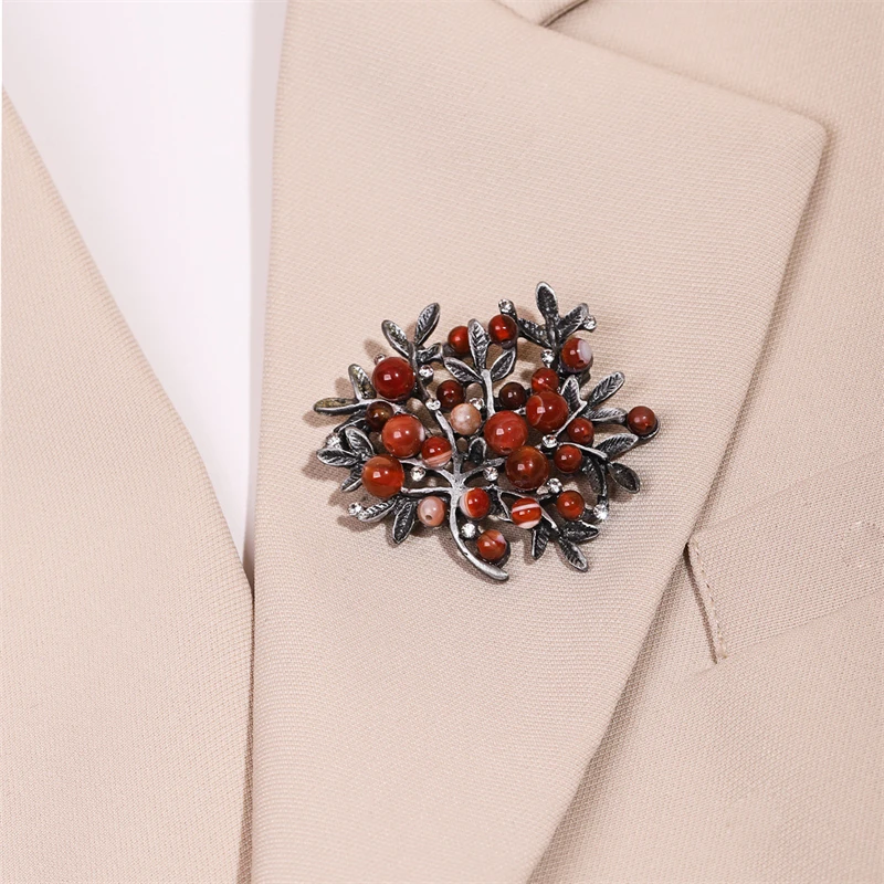 Rote Strass bäume Brosche Natu – Women Accessories Bouquet Bewertung und Preis