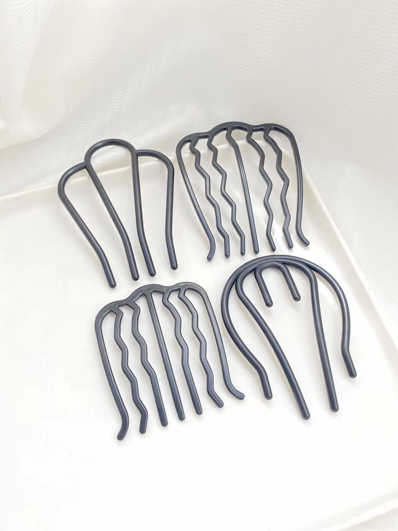 4 schwarze Haarkämme mit versc – Women Accessories Shop Bewertung und Preis