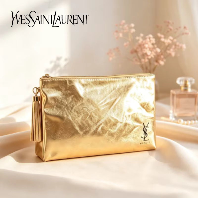 YSL Goldene Kosmetiktasche, Tr – Women Accessories Pouch Bewertung und Preis