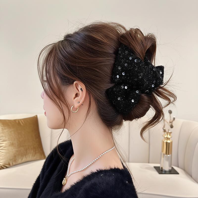 Pailletten-Schleifen-Haarklamm – Women'S Hair Accessories Wedding Bewertung und Preis