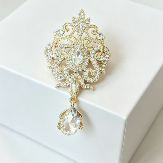 Luxuriöse Goldfarbene Kristall – Women Accessories Bouquet Bewertung und Preis